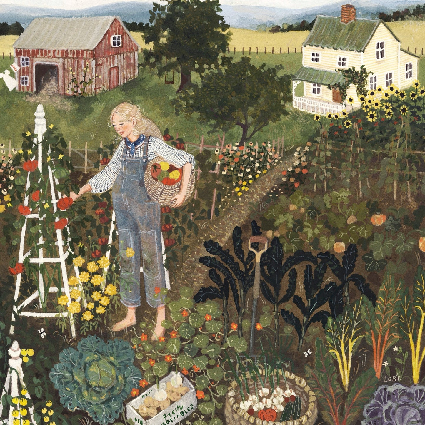 Market Gardener by Loré Pemberton 100 Piece Mini Jigsaw Puzzle NYPC