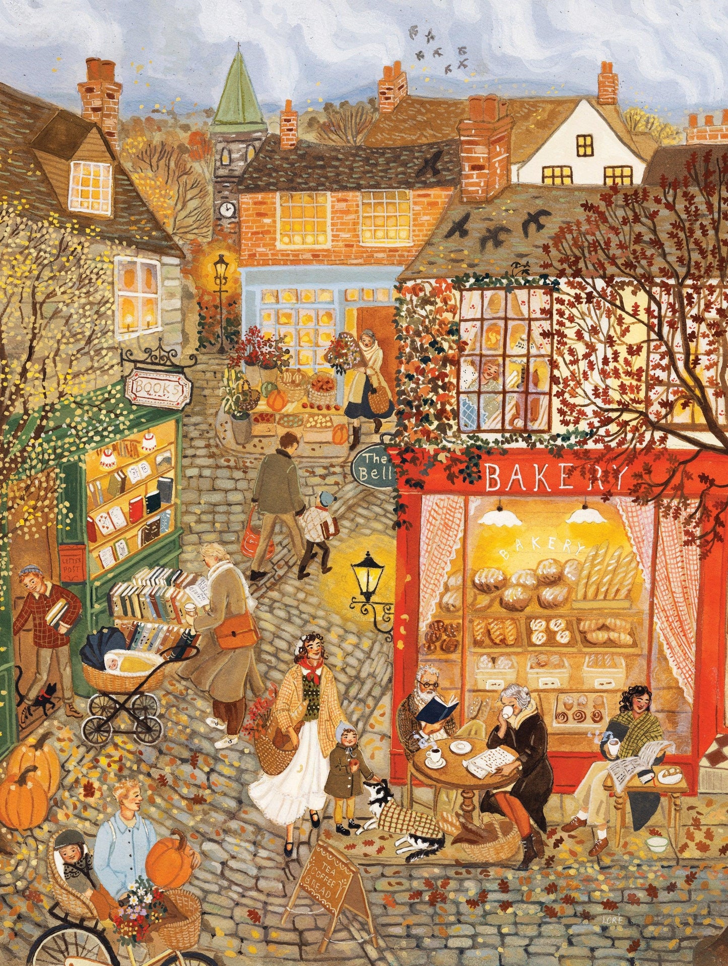 Market Town by Loré Pemberton 1500 Piece Jigsaw Puzzle NYPC