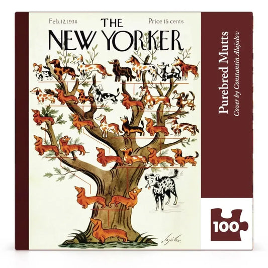Purebred Mutts The New Yorker 100 Piece Mini Jigsaw Puzzle NYPC