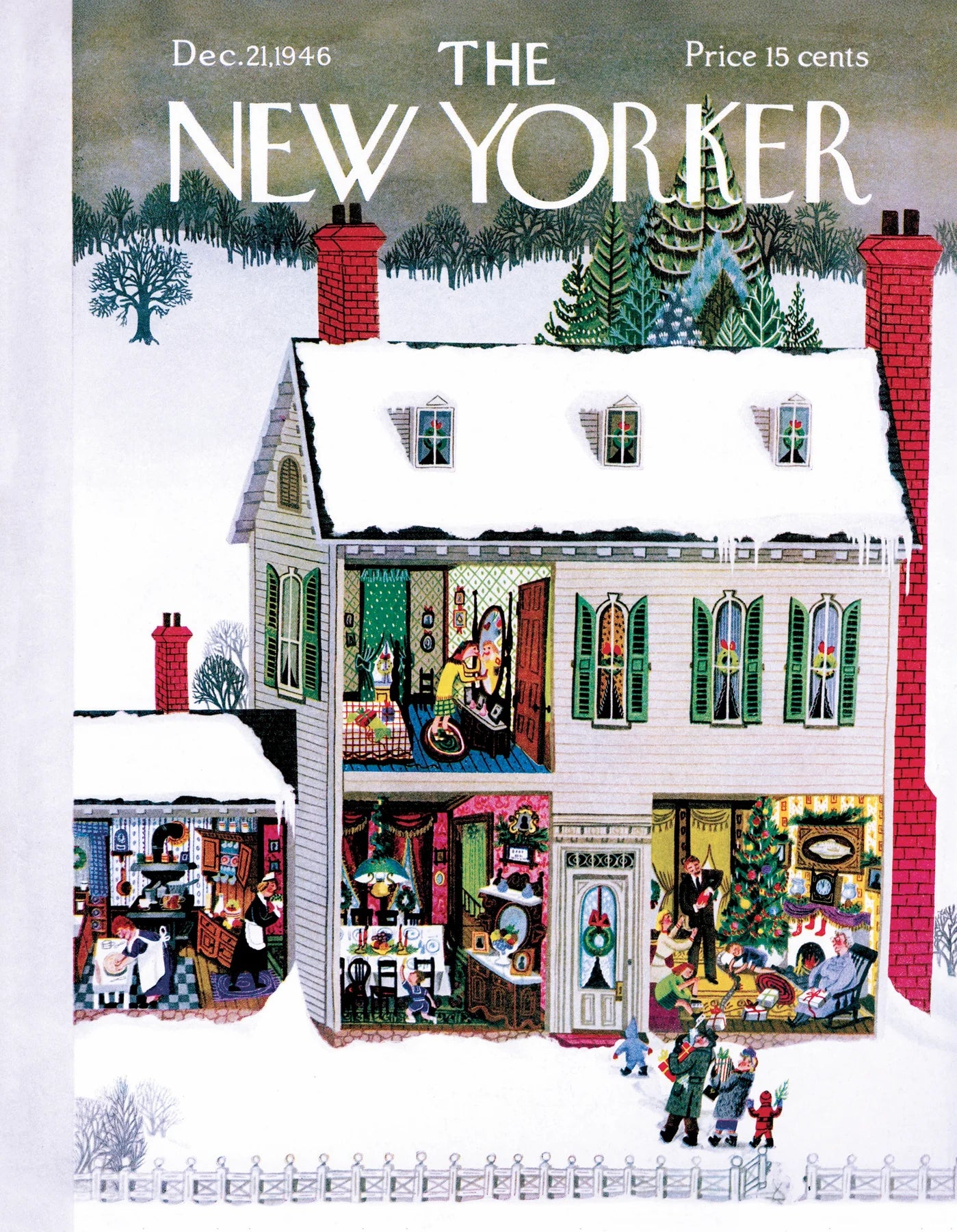 Home for the Holidays The New Yorker 100 Piece Mini Jigsaw Puzzle NYPC