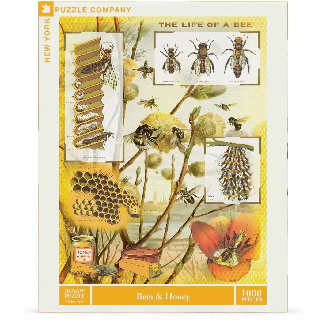 Bees & Honey 1000 Piece Jigsaw Puzzle NYPC