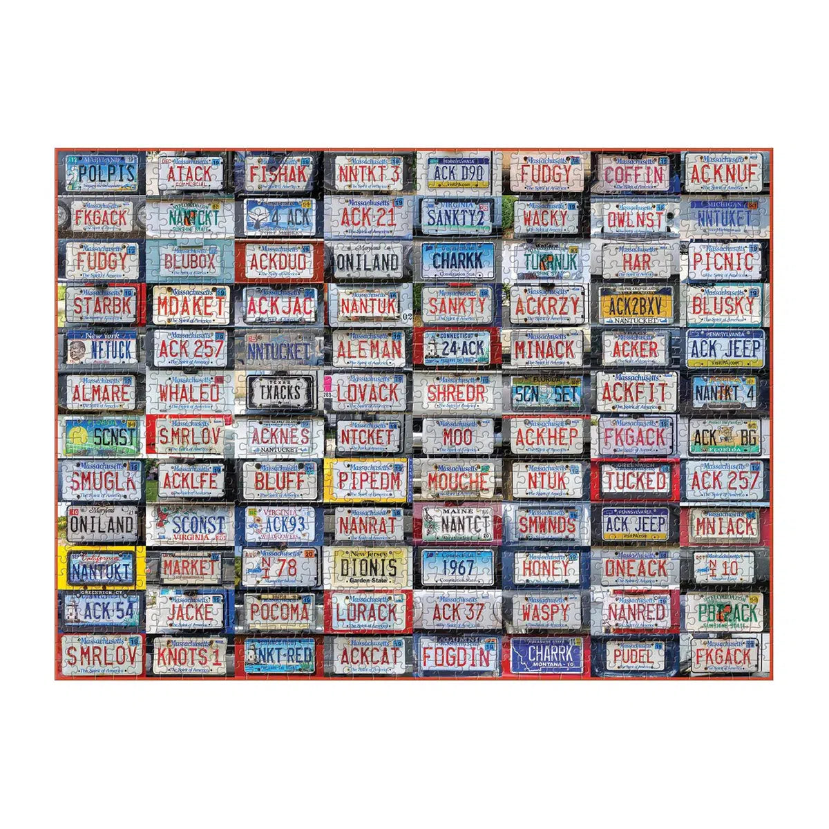 Nantucket License Plates 1000 Piece Jigsaw Puzzle Galison