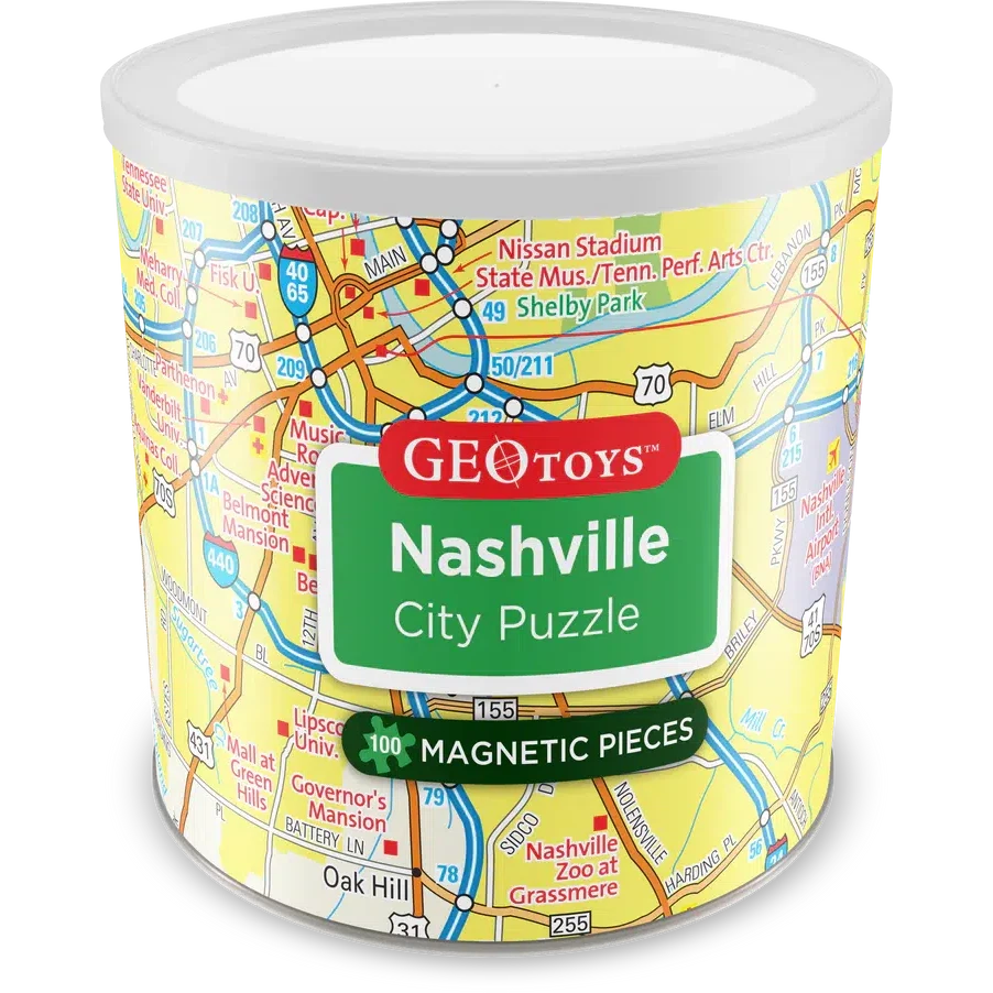 Nashville City 100 Piece Magnetic Jigsaw Puzzle Geotoys