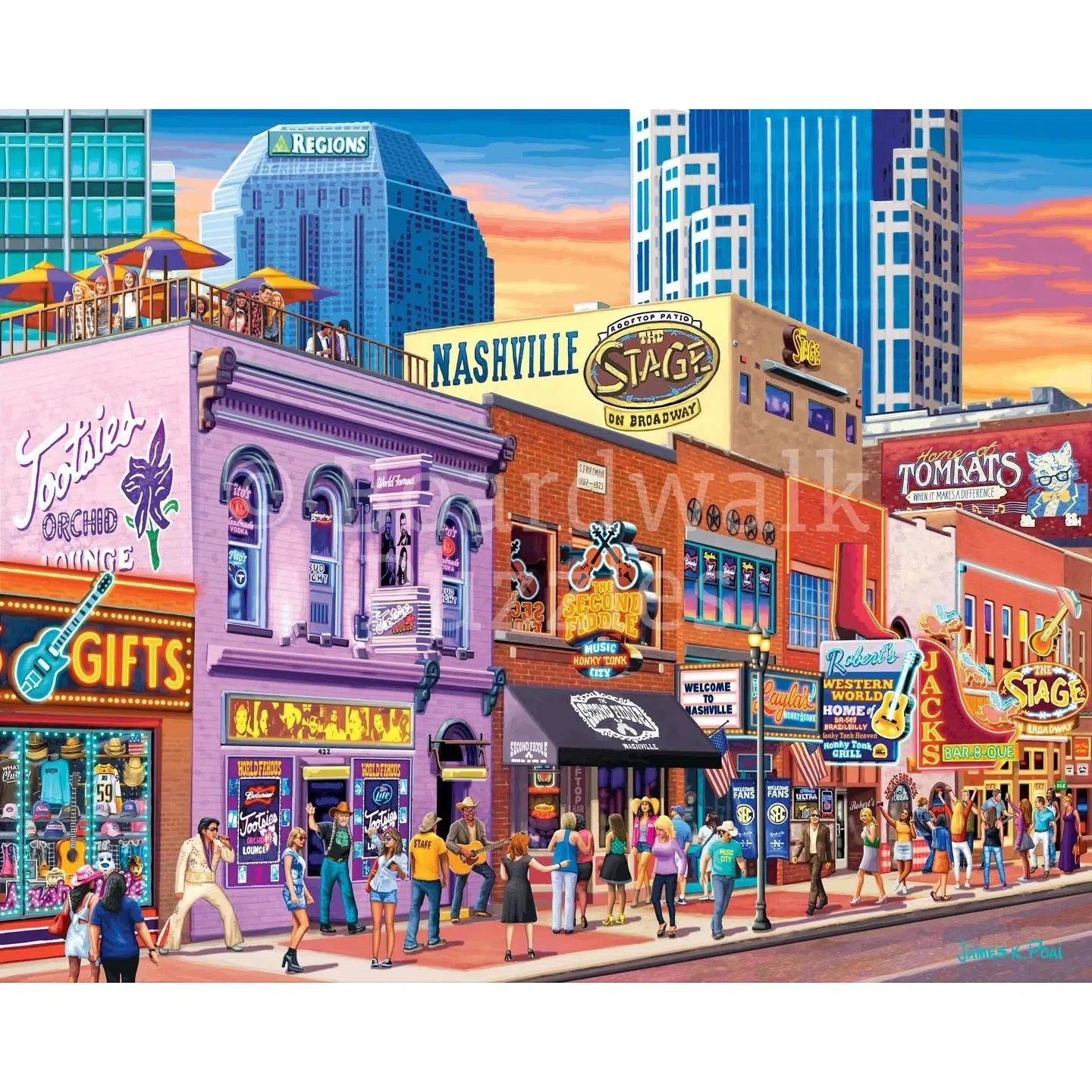 Nashville Music City 210 Piece Jigsaw Puzzle Boardwalk