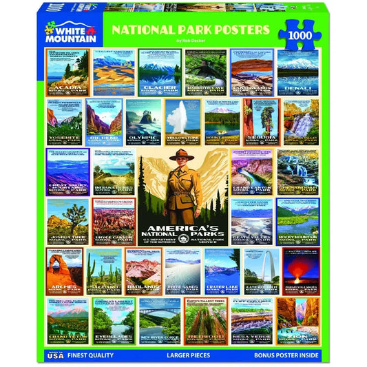 National Park Posters 1000 Piece Jigsaw Puzzle White Mountain