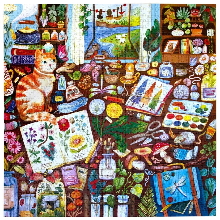 Naturalist's Cat 1000 Piece Jigsaw Puzzle eeBoo