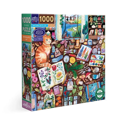 Naturalist's Cat 1000 Piece Jigsaw Puzzle eeBoo