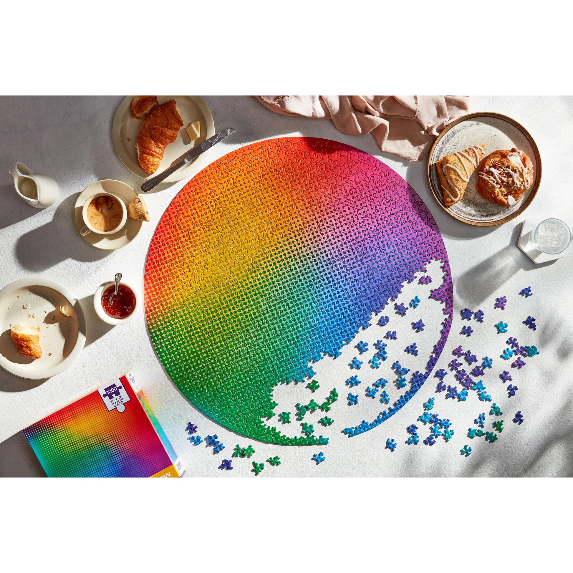 Neon Rainbow 1000 Piece Round Jigsaw Puzzle Parragon