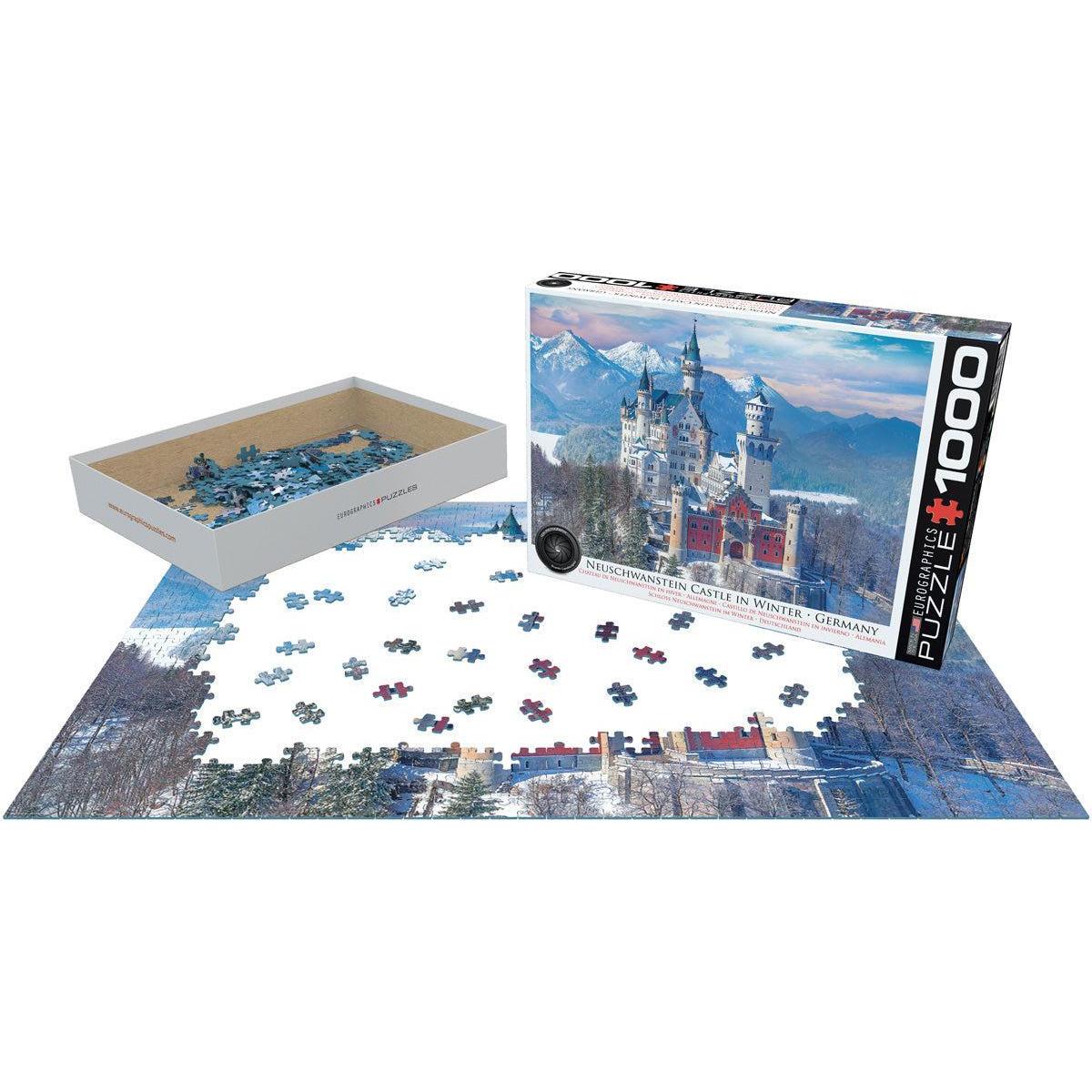 Neuschwanstein Castle in Winter 1000 Piece Jigsaw Puzzle Eurographics