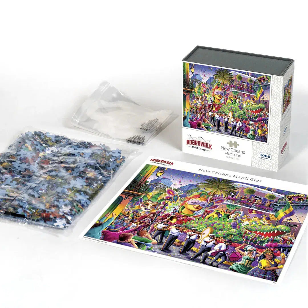 New Orleans Mardi Gras 1000 Piece Jigsaw Puzzle Boardwalk