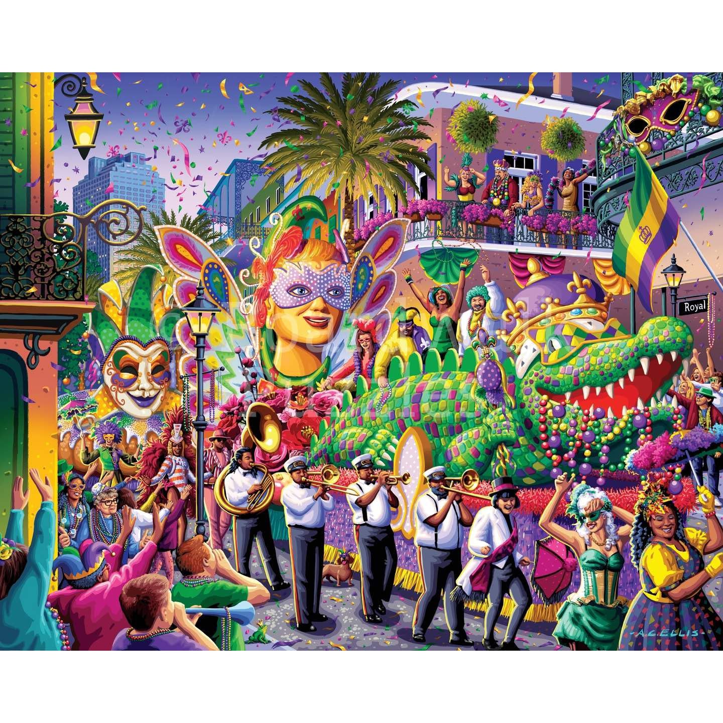 New Orleans Mardi Gras 210 Piece Jigsaw Puzzle Boardwalk