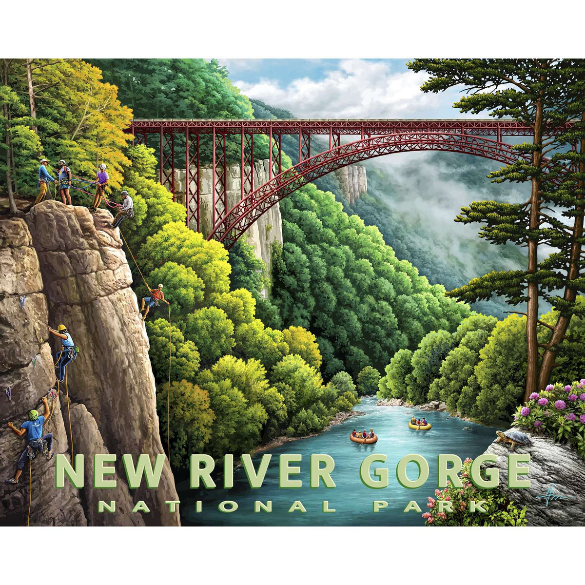 New River Gorge National Park 500 Piece Jigsaw Puzzle Boardwalk
