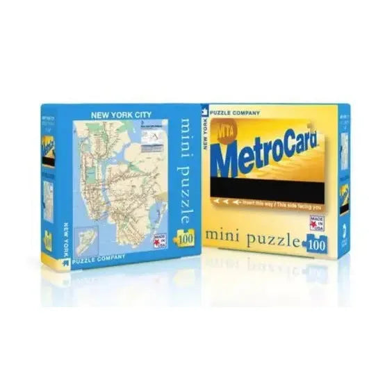 New York City Subway Map MTA 100 Piece Mini Double-Sided Jigsaw Puzzle NYPC