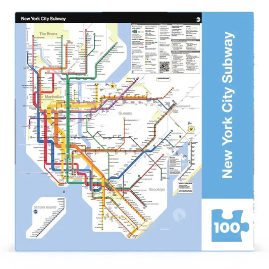New York City Subway Map MTA 100 Piece Mini Jigsaw Puzzle NYPC