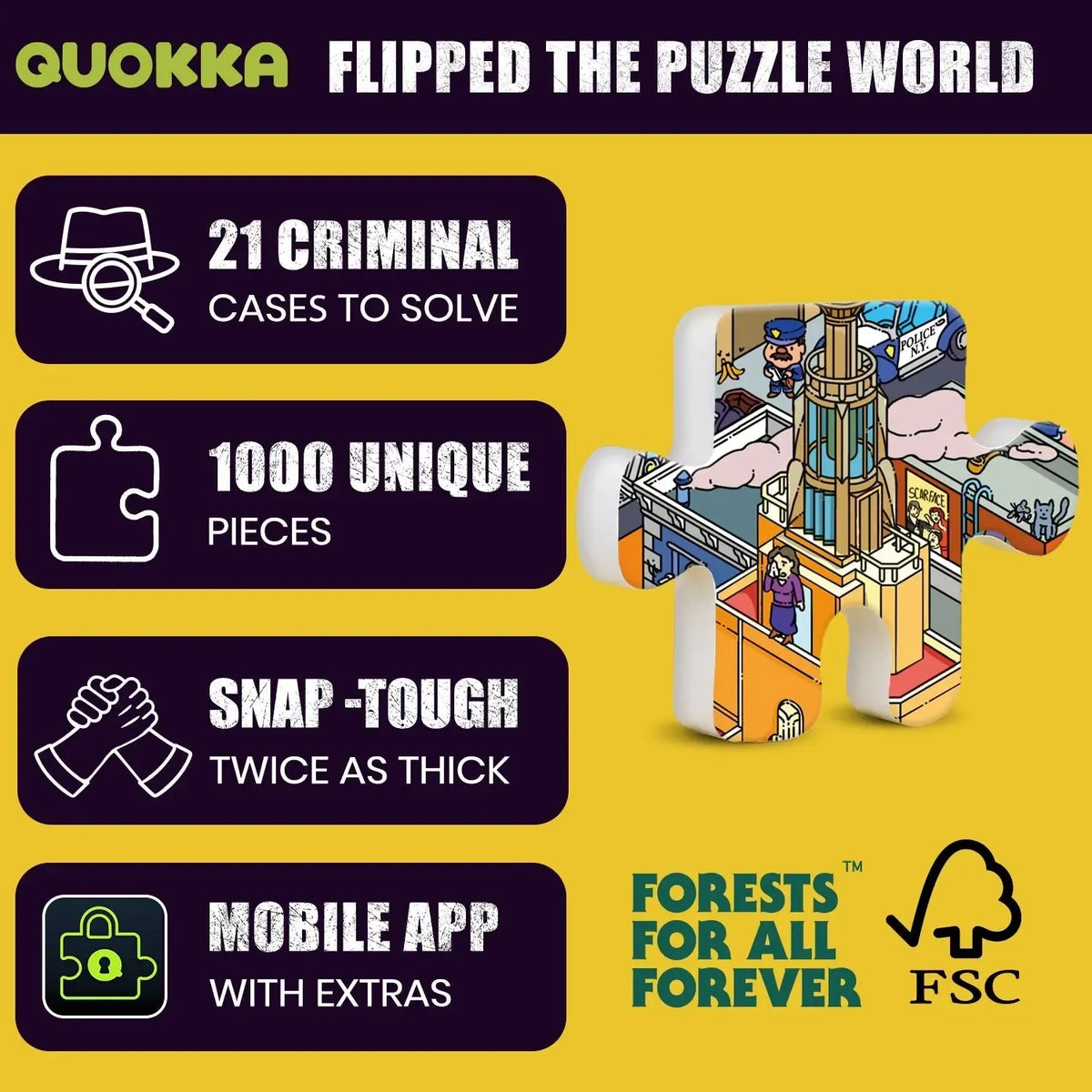 New York Roaring Twenties Mystery 1000 Piece Jigsaw Puzzle Quokka