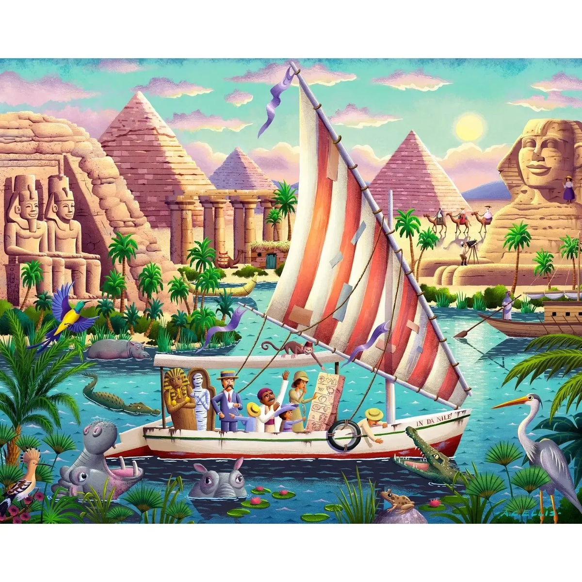 Nile River Expedition 1000 Piece Jigsaw Puzzle Boardwalk