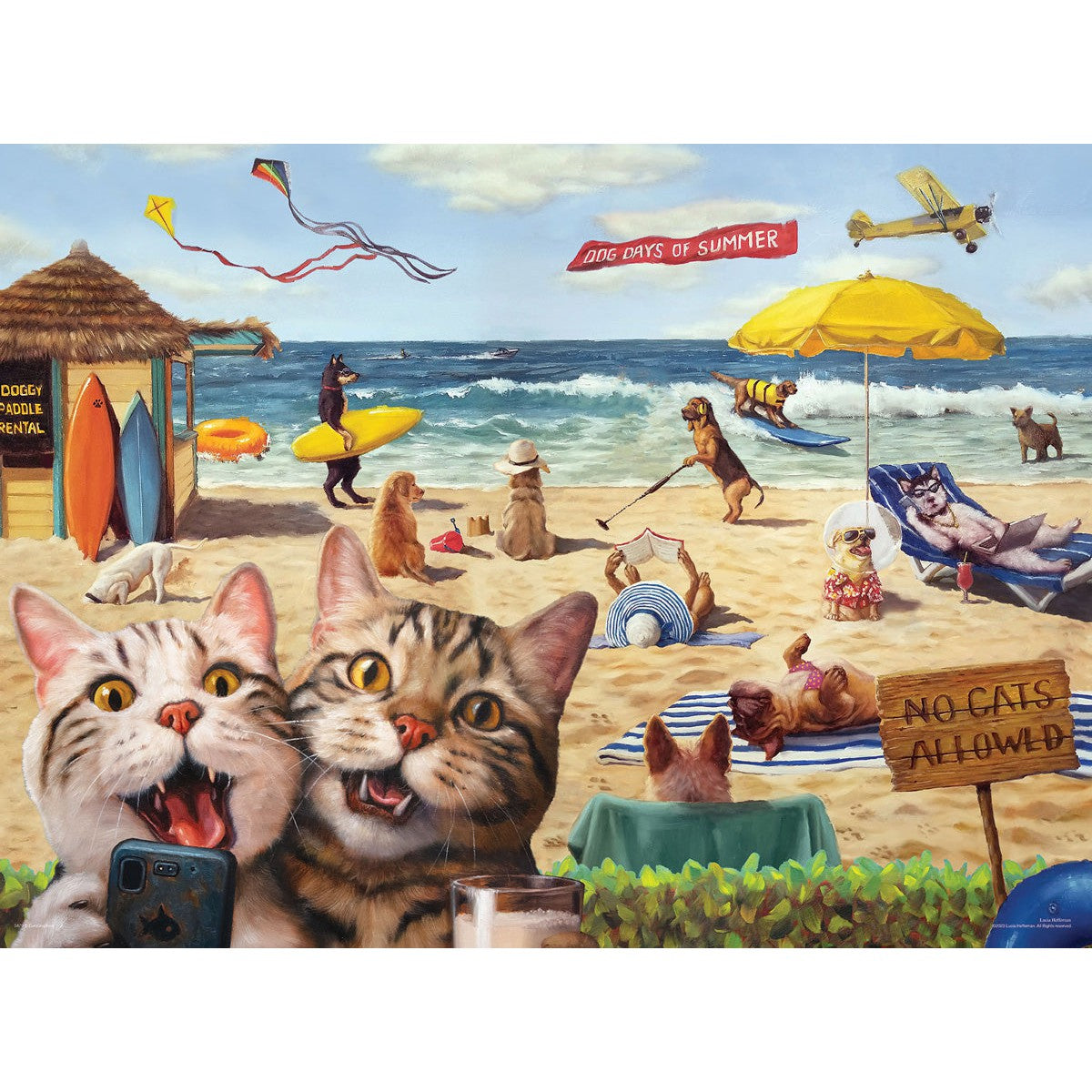 No Cats Allowed 300 Large Piece 3D Lenticular Jigsaw Puzzle Eurographics