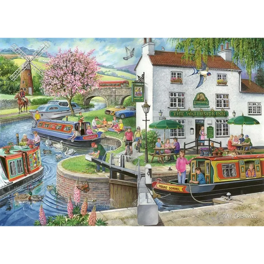 No. 6 By the Canal 1000 Piece Find the Difference Jigsaw Puzzle HOP