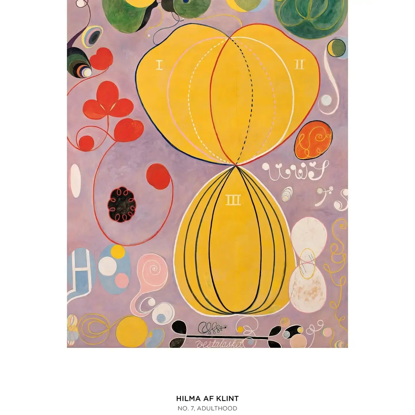 No. 7 Adulthood by Hilma af Klint 500 Piece Jigsaw Puzzle Pomegranate