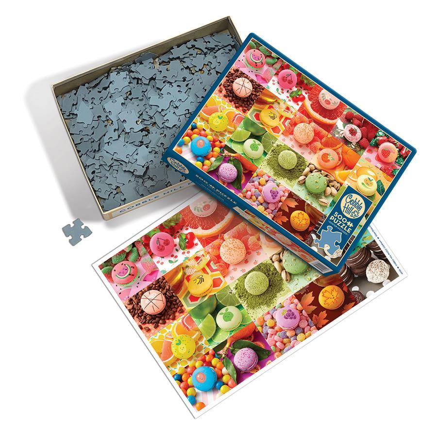 Nom Nom Macarons 500 Piece Jigsaw Puzzle Cobble Hill