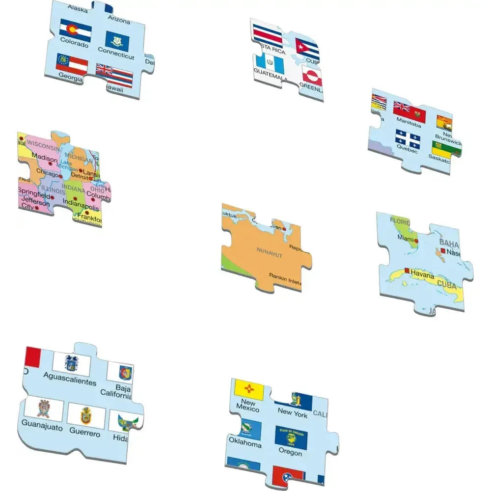 North America Map 70 Piece Tray Jigsaw Puzzle Larsen