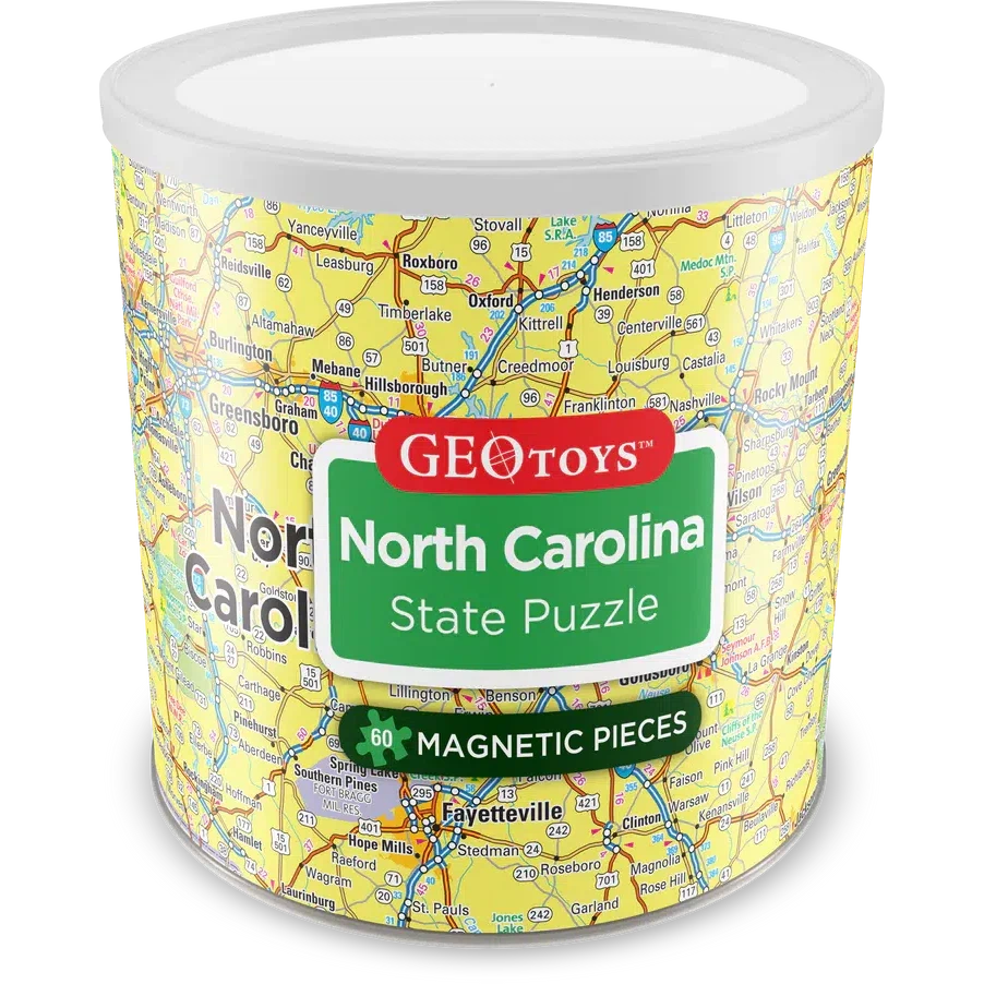 North Carolina State 60 Piece Magnetic Jigsaw Puzzle Geotoys