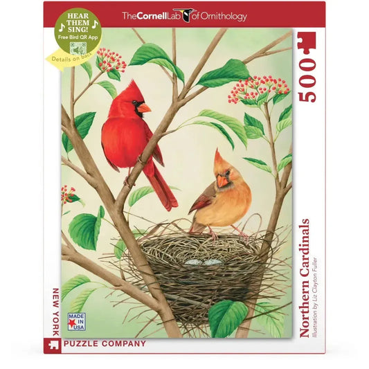 Northern Cardinals Cornell Lab 500 Piece Jigsaw Puzzle NYPC