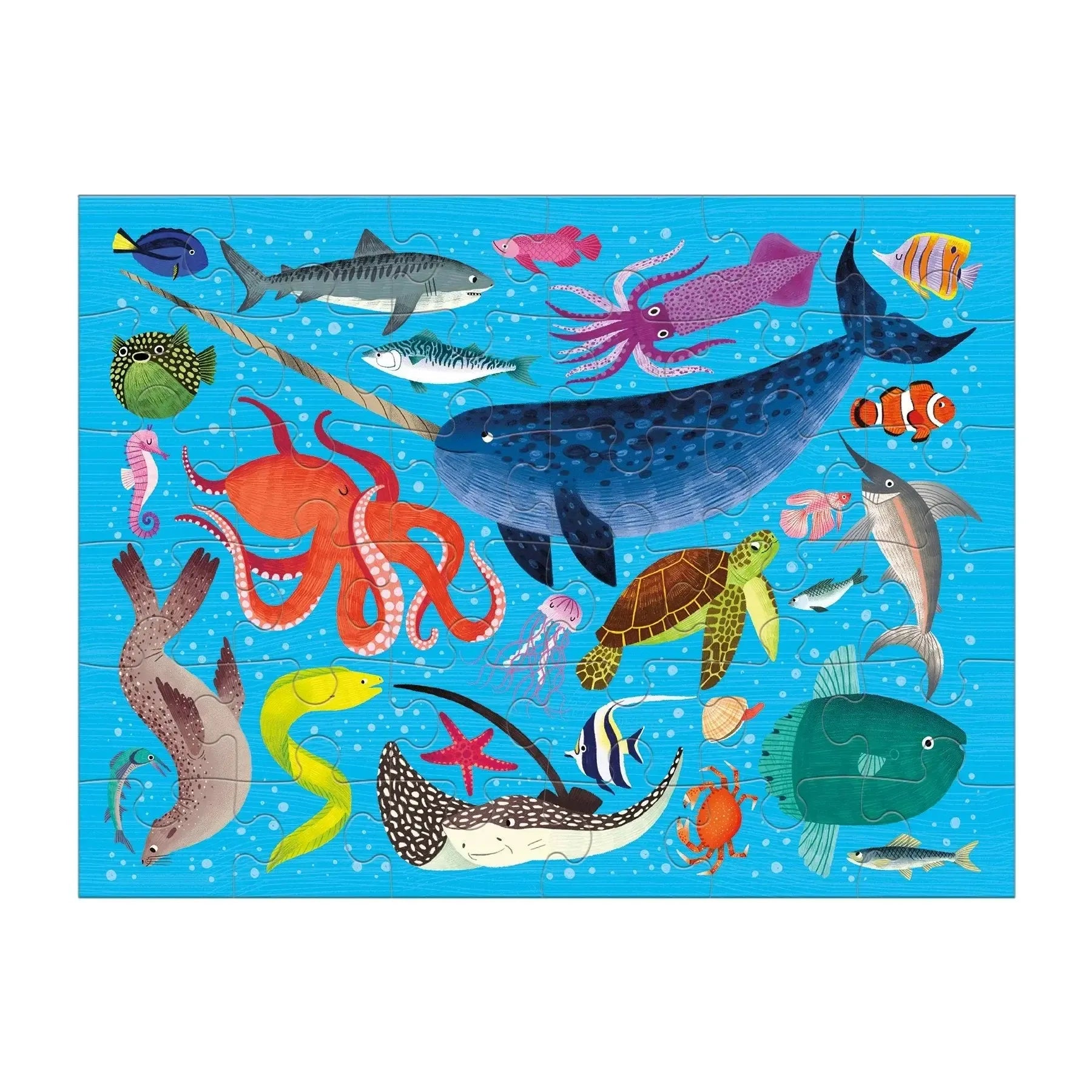 Ocean Life 36 Piece Mini Jigsaw Puzzle Mudpuppy