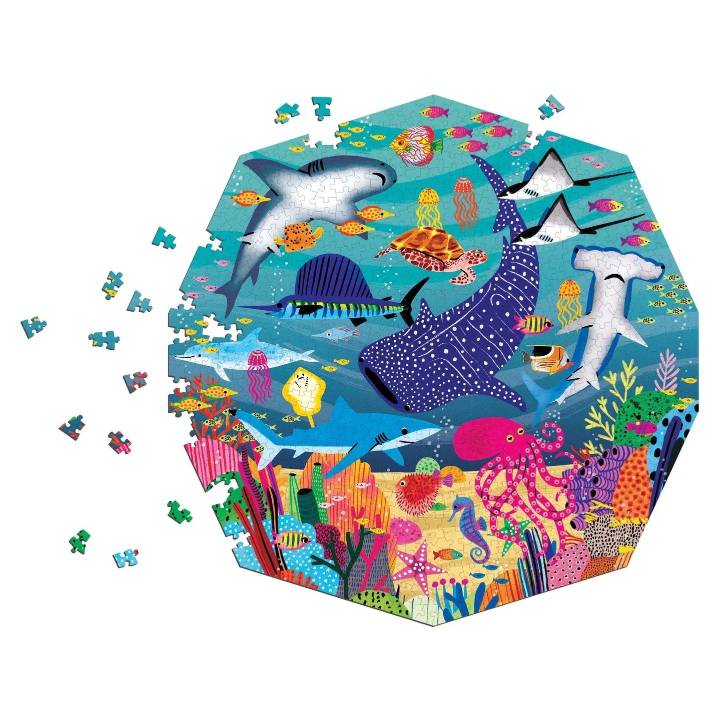 Ocean Terrarium 750 Piece Shaped Jigsaw Puzzle Mudpuppy