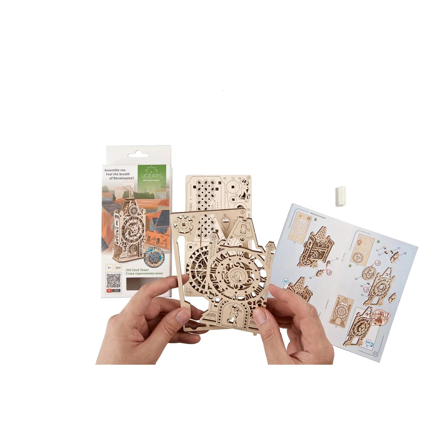 Old Clock Tower 3D Wood Model Kit UGEARS