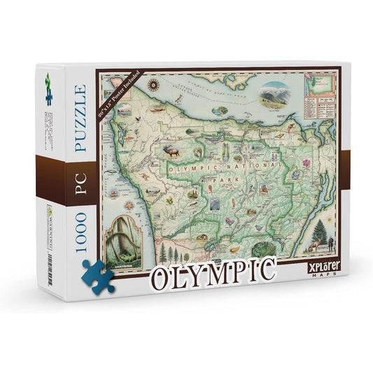 Olympic National Park 1000 Piece Jigsaw Puzzle Xplorer Maps