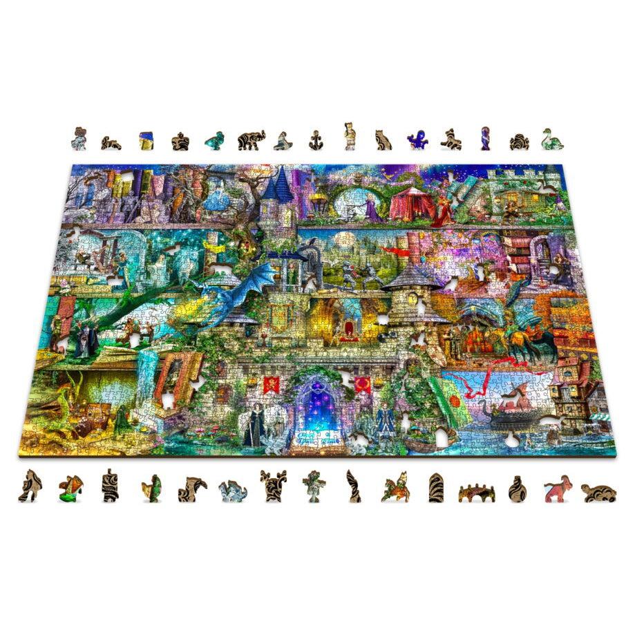 Once Upon a Fairytale 2000 Piece Wood Jigsaw Puzzle Wooden City