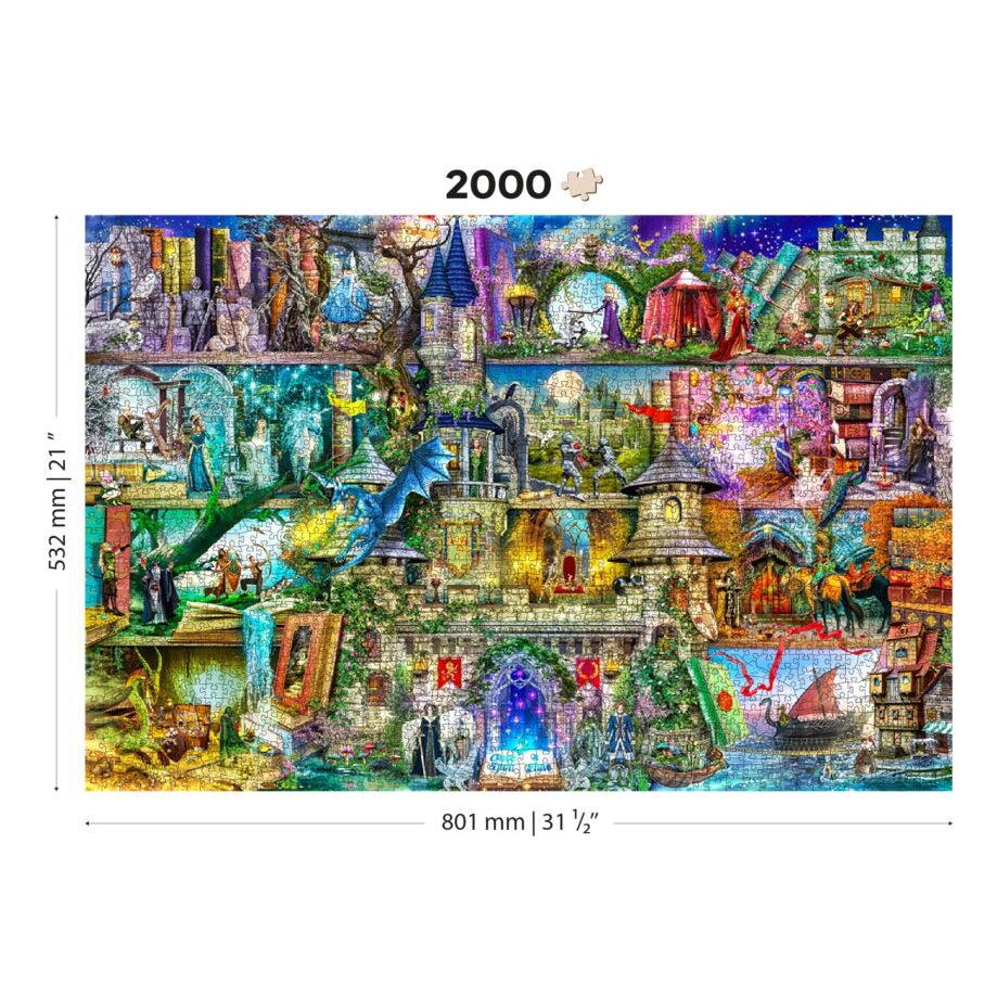 Once Upon a Fairytale 2000 Piece Wood Jigsaw Puzzle Wooden City