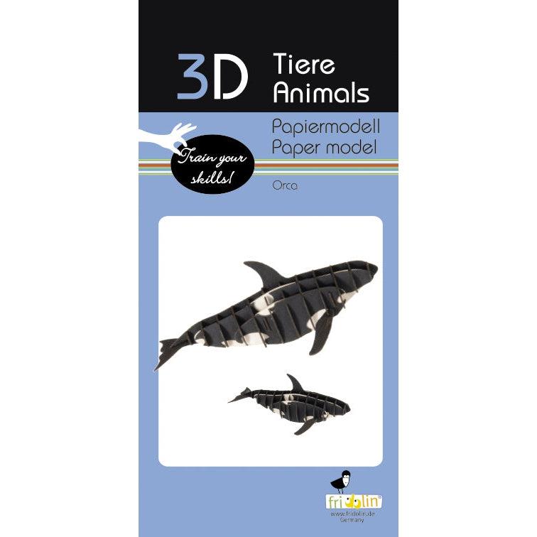 Orca 3D Cardboard Model Kit Fridolin