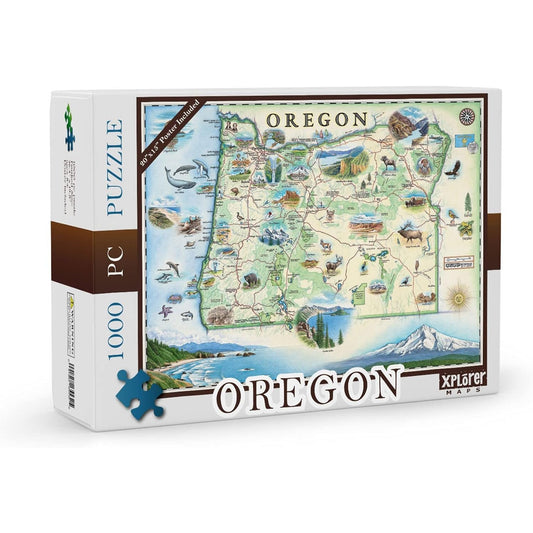 Oregon 1000 Piece Jigsaw Puzzle Xplorer Maps