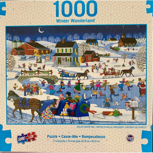 Over the River Winter Wonderland 1000 Piece Jigsaw Puzzle Sure Lox