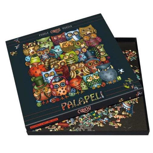 Owls 211 Piece Jigsaw Puzzle with Display Frame Curiosi