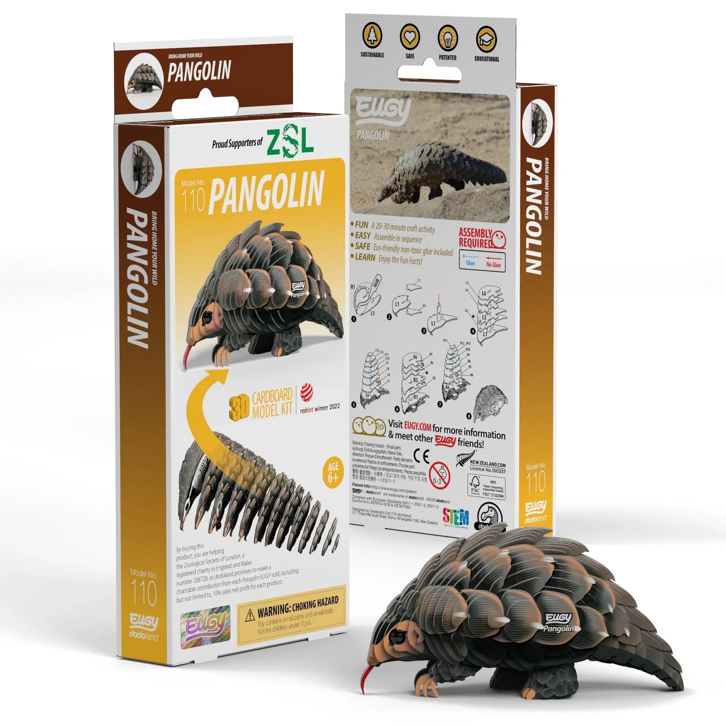 Pangolin 3D Cardboard Model Kit Eugy