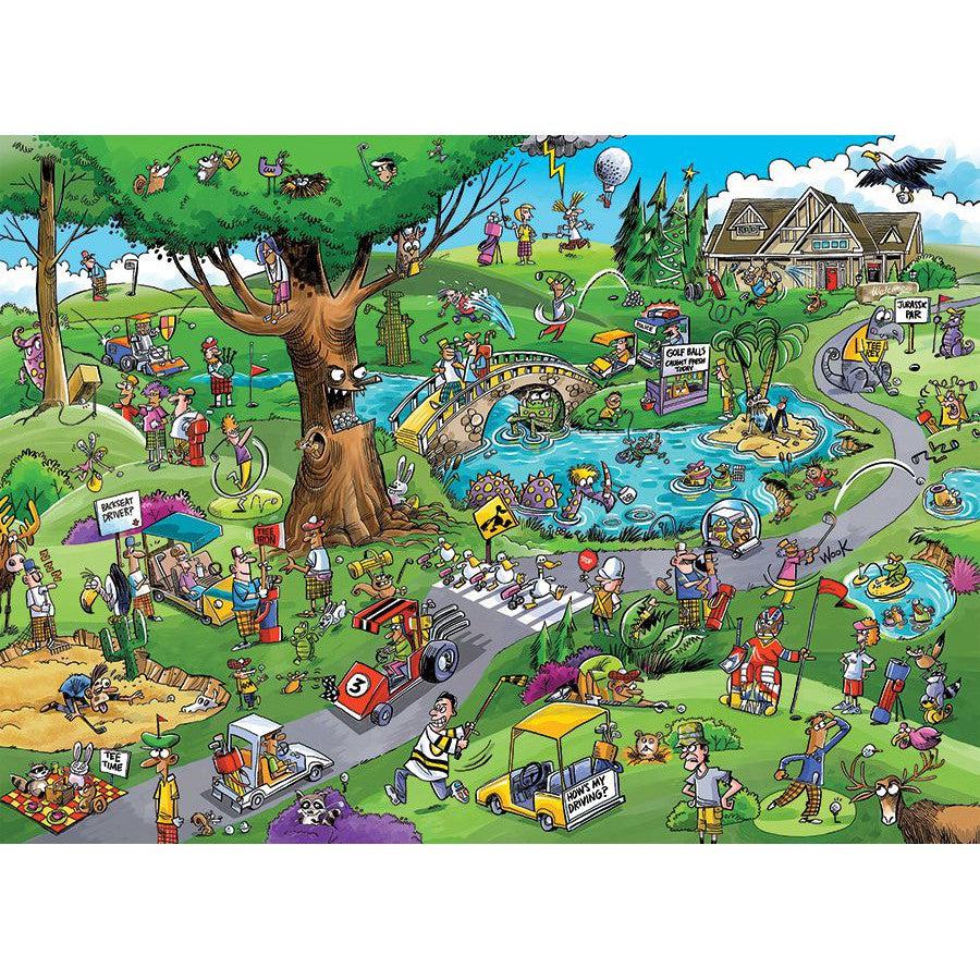 Par for the Course Doodle Town 1000 Piece Jigsaw Puzzle Cobble Hill