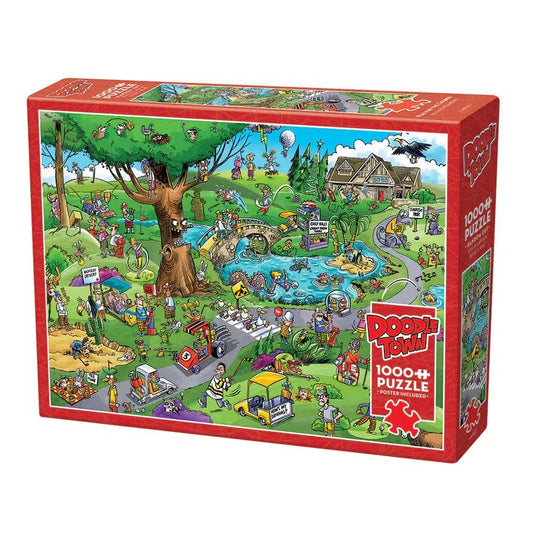 Par for the Course Doodle Town 1000 Piece Jigsaw Puzzle Cobble Hill