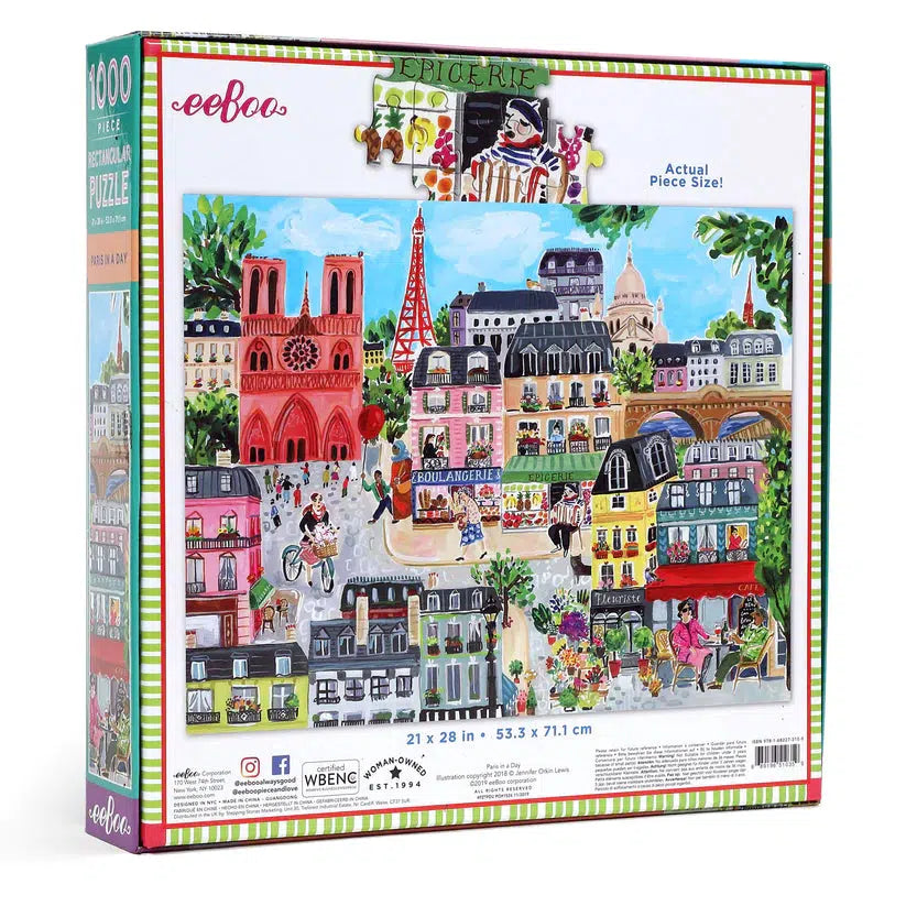 Paris in a Day 1000 Piece Jigsaw Puzzle eeBoo