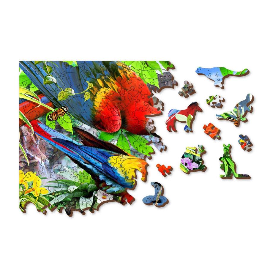 Parrot Island 300 Piece Wood Jigsaw Puzzle Wooden City