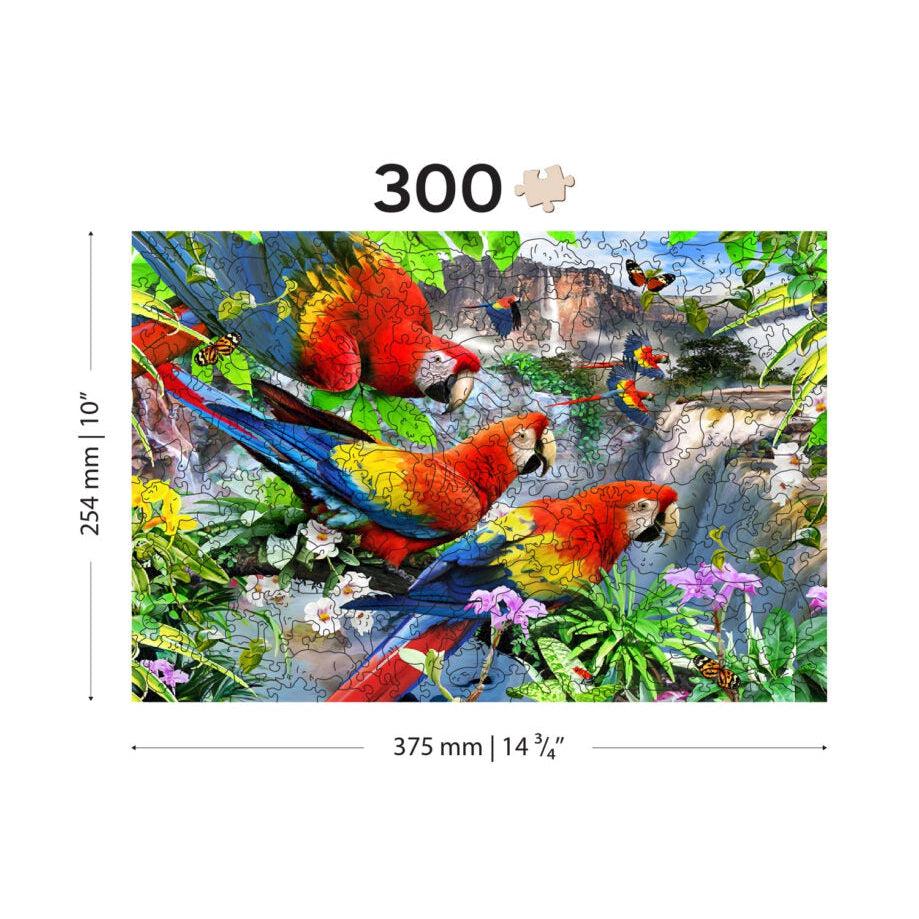 Parrot Island 300 Piece Wood Jigsaw Puzzle Wooden City