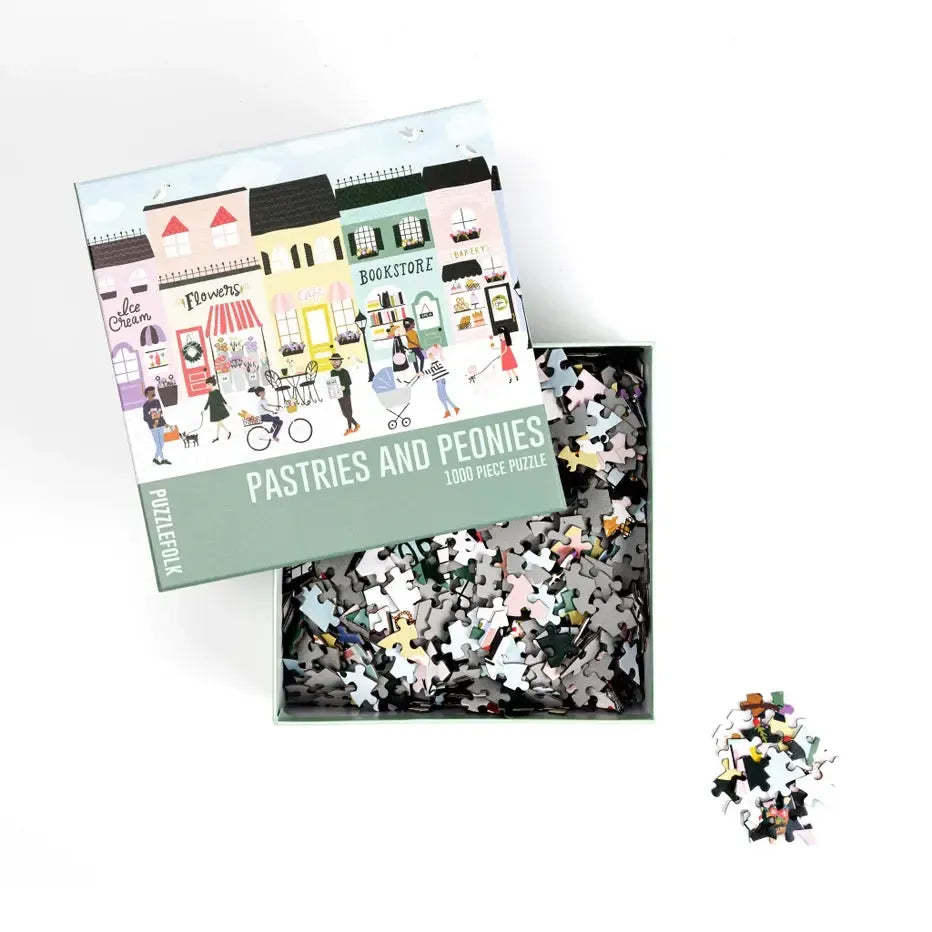 Pastries & Peonies 1000 Piece Jigsaw Puzzle PuzzleFolk