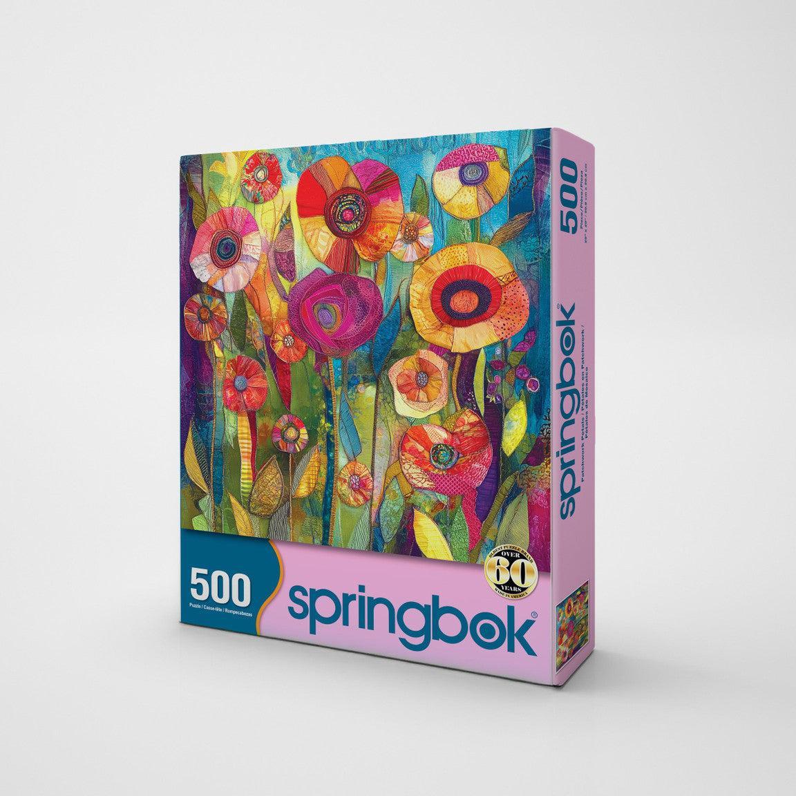 Patchwork Petals 500 Piece Jigsaw Puzzle Springbok
