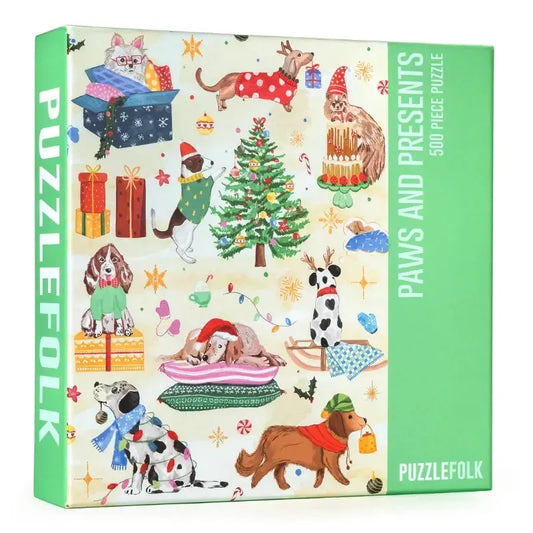 Paws & Presents 500 Piece Jigsaw Puzzle PuzzleFolk