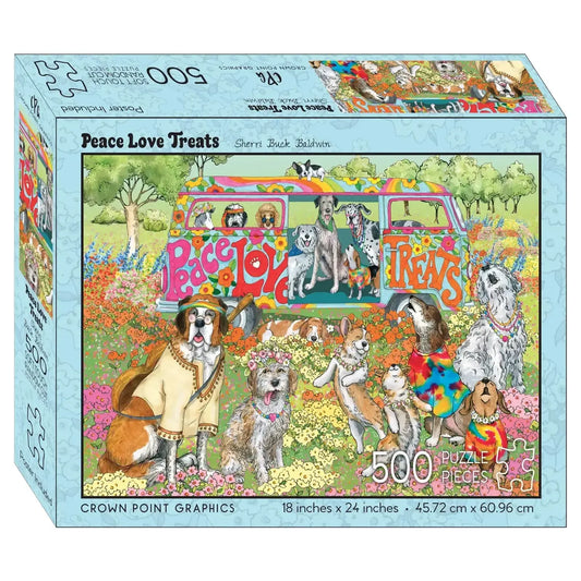 Peace Love Treats 500 Piece Soft Touch Jigsaw Puzzle Crown Point