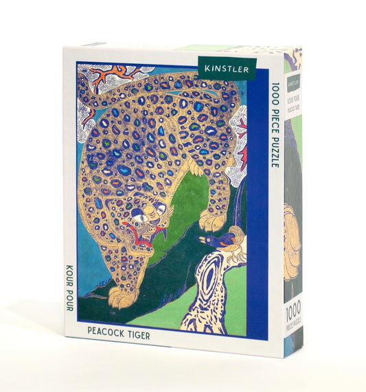 Peacock Tiger by Kour Pour 1000 Piece Jigsaw Puzzle Kinstler
