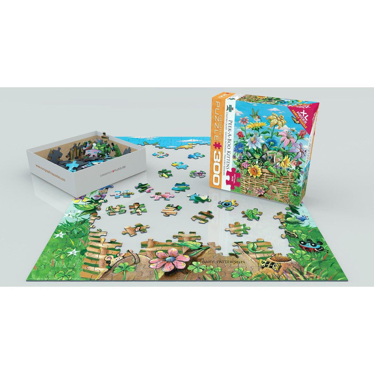 Peek-a-Poo Kittens 300 Large Piece Jigsaw Puzzle Eurographics