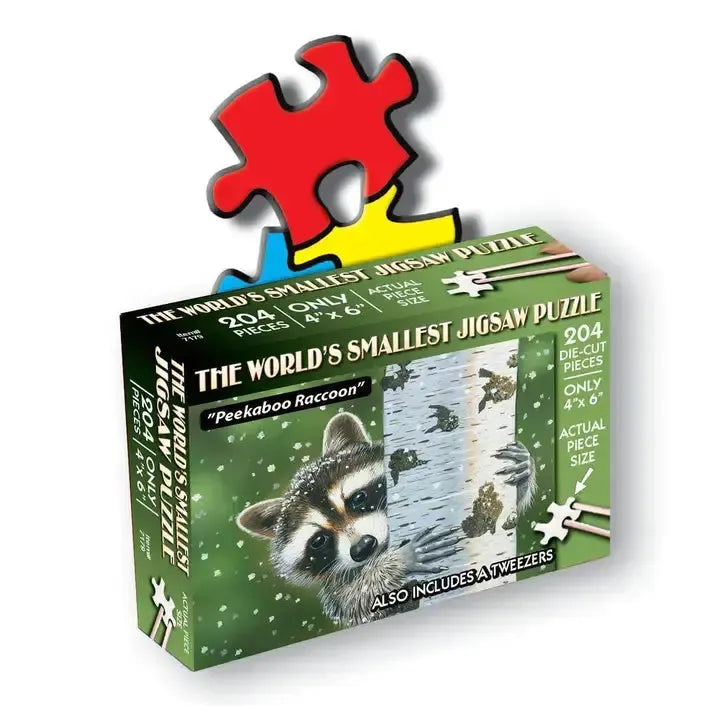 Peekaboo Raccoon 234 Piece "World's Smallest" Jigsaw Puzzle TDC